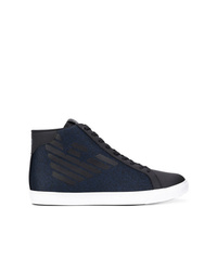 Baskets montantes bleu marine Ea7 Emporio Armani