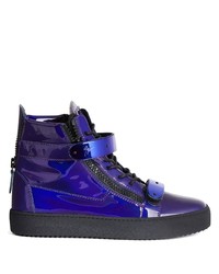 Baskets montantes bleu marine Giuseppe Zanotti