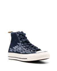 Baskets montantes bleu marine Converse