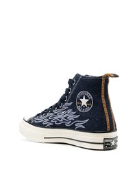 Baskets montantes bleu marine Converse