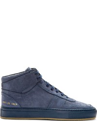 Baskets montantes bleu marine Common Projects