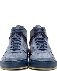 Baskets montantes bleu marine Common Projects