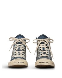 Baskets montantes bleu marine Balenciaga