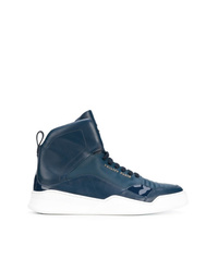 Baskets montantes bleu marine Philipp Plein