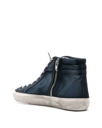 Baskets montantes bleu marine Golden Goose