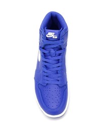 Baskets montantes bleues Nike