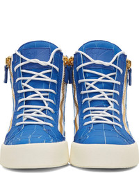 Baskets montantes bleues Giuseppe Zanotti