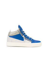 Baskets montantes bleues Giuseppe Zanotti Design