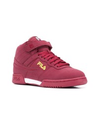 Baskets montantes bordeaux Fila