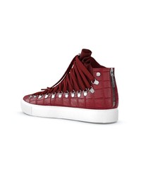 Baskets montantes bordeaux Swear