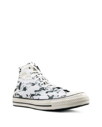 Baskets montantes camouflage blanches Converse