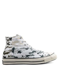 Baskets montantes camouflage blanches Converse