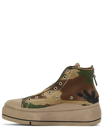 Baskets montantes camouflage marron clair R13