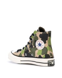 Baskets montantes camouflage olive Converse