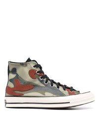 Baskets montantes camouflage olive Converse