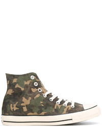 Baskets montantes camouflage olive Converse
