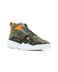 Baskets montantes camouflage olive Filling Pieces