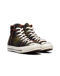 Baskets montantes écossaises olive Converse