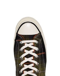 Baskets montantes écossaises olive Converse