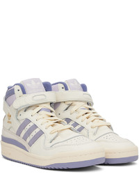 Baskets montantes en cuir argentées adidas Originals