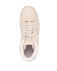 Baskets montantes en cuir beiges Nike