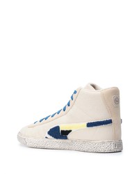 Baskets montantes en cuir beiges Puma