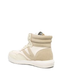 Baskets montantes en cuir beiges VISVIM