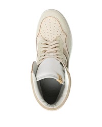 Baskets montantes en cuir beiges VISVIM