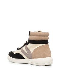 Baskets montantes en cuir beiges VISVIM