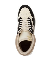 Baskets montantes en cuir beiges VISVIM