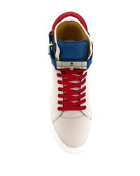 Baskets montantes en cuir beiges Buscemi