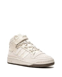 Baskets montantes en cuir beiges adidas