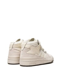 Baskets montantes en cuir beiges adidas