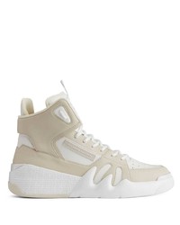 Baskets montantes en cuir beiges Giuseppe Zanotti