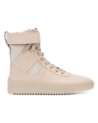 Baskets montantes en cuir beiges Fear Of God