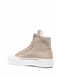 Baskets montantes en cuir beiges Alexander McQueen