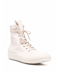 Baskets montantes en cuir beiges Rick Owens DRKSHDW