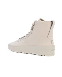 Baskets montantes en cuir beiges Fear Of God