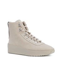 Baskets montantes en cuir beiges Fear Of God