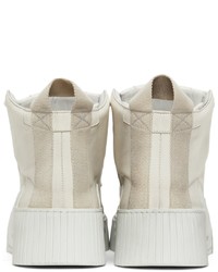 Baskets montantes en cuir beiges Boris Bidjan Saberi