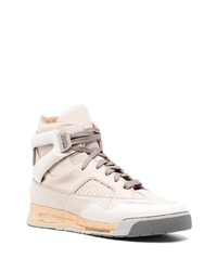 Baskets montantes en cuir beiges Maison Margiela