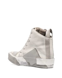 Baskets montantes en cuir beiges Boris Bidjan Saberi