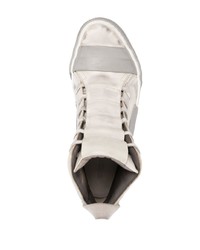 Baskets montantes en cuir beiges Boris Bidjan Saberi