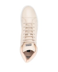 Baskets montantes en cuir beiges Philipp Plein