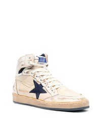 Baskets montantes en cuir beiges Golden Goose