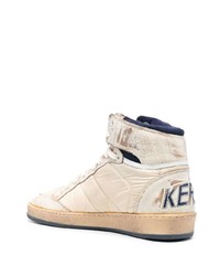 Baskets montantes en cuir beiges Golden Goose