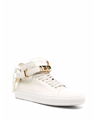 Baskets montantes en cuir beiges Buscemi