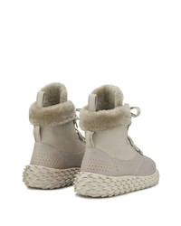 Baskets montantes en cuir beiges Giuseppe Zanotti