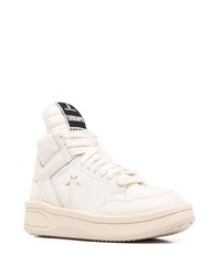 Baskets montantes en cuir beiges Rick Owens DRKSHDW