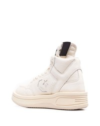 Baskets montantes en cuir beiges Rick Owens DRKSHDW